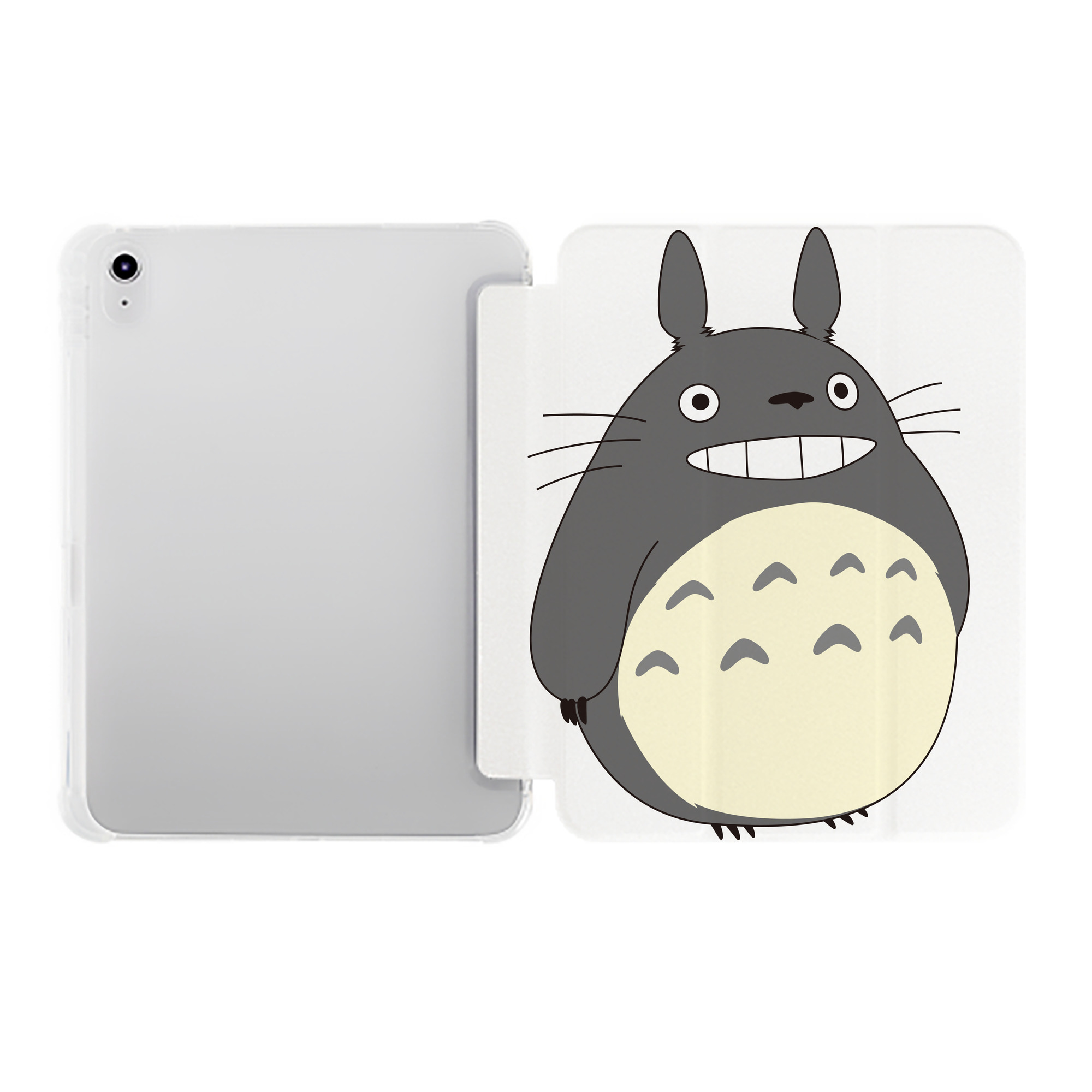 （画像用） となりのトトロ 草壁メイ 草壁サツキ My Neighbor Totoro Satsuki Kusakabe Mei Kusakabe IPad ケース ペン収納付き 三つ折りスタンド PUレザー×シリコン 対応機種9.5/10.5/10.9インチ